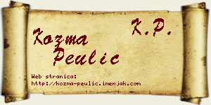 Kozma Peulić vizit kartica